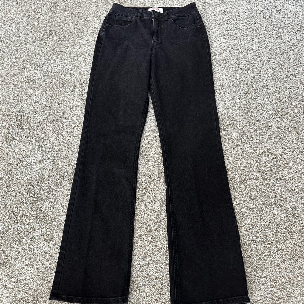 Wrangler Women's High-Rise Straight Stretch Jeans Size 4 Black